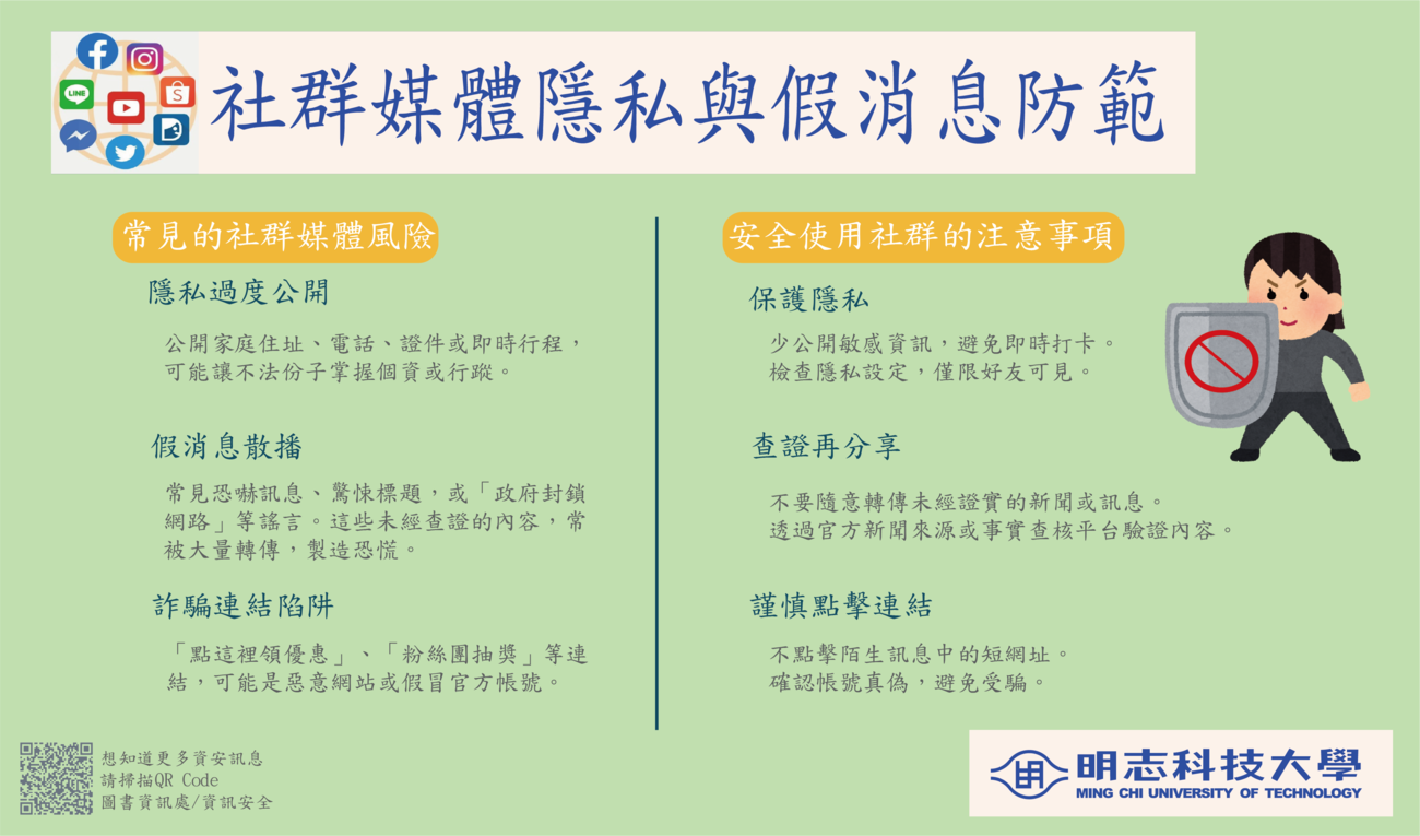 【資安宣導】社群媒體隱私與假消息防範(另開新視窗/png檔)圖片
